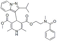 CAS#: 119666-09-0， Methyl 2-(N-benzyl-N-methylamino)ethyl-2,6-dimethyl-4-(2-isopropylpyrazolo(1,5-a)pyridine-3-yl)-1,4-dihydropyridine-3,5-dicarboxylate