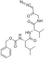结构式 CAS# 119670-30-3, Z-亮氨酰-缬氨酰-甘氨酰-重氮基甲基甲酮