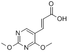 structure of CAS# 119923-27-2, (2E)-3-(2,4-Dimethoxy-5-Pyrimidinyl)-2-Propenoic Acid;2-Propenoic Acid, 3-(2,4-Dimethoxy-5-Pyrimidinyl)-, (E)-;(E)-5-(2-Carboxyvinyl)-2,4-Dimethoxypyrimidine ,97%;(E)-5-(2-CARBOXYVINYL)-2,4-DIMETHOXYPYRIMIDINE