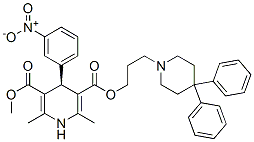 CAS#: 120054-86-6， (4R)-1,4-Dihydro-2,6-Dimethyl-4-(3-Nitrophenyl)-3,5-Pyridinedicarboxylic acid, 3-[3-(4,4-Diphenyl-1-Piperidinyl)Propyl] 5-Methyl Ester