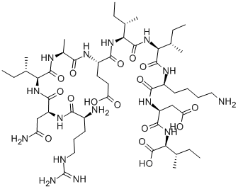 CAS#: 120180-27-0， L-Arginyl-L-Asparaginyl-L-Isoleucyl-L-Alanyl-L-alpha-Glutamyl-L-Isoleucyl-L-Isoleucyl-L-Lysyl-L-alpha-Aspartyl-L-Isoleucine
