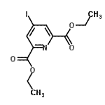 结构式 CAS# 120491-90-9, 二乙基4-碘-2,6-吡啶二羧酸酯