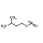 structure of CAS# 120670-20-4, 3-Methylbutyl (<Sup>15</Sup>N)Nitrite;Isoamyl nitrite-15N;Isopentyl nitrite-15N;491268_ALDRICH