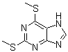 structure of CAS# 12071-35-1, 2,6-Bis(Methylsulfanyl)-7H-Purine;2,6-Bis(methylthio)-1H-purine;2,6-Bis(methylthio)-9H-purine;2,6-Bismethylthiopurine