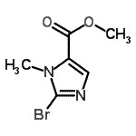 structure of CAS# 120781-02-4, Methyl 2-Bromo-1-Methyl-1H-Imidazole-5-Carboxylate;2-Bromo-5-(methoxycarbonyl)-1-methyl-1H-imidazole;Methyl 2-bromo-1-methyl-1H-imidazole-5-carboxylate;methyl 2-bromo-1-methylimidazole-5-carboxylate