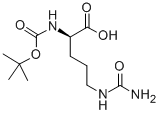 structure of CAS# 121080-95-3, N5-(Aminocarbonyl)-N2-[(1,1-Dimethylethoxy)Carbonyl]-D-Ornithine