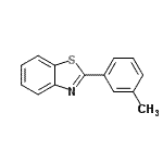structure of CAS# 1211-32-1, 2-(3-Methylphenyl)-1,3-Benzothiazole;2-(3-methylphenyl)benzothiazole;2-(m-tolyl)benzo[d]thiazole;2-m-Tolyl-benzothiazole