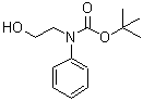 structure of CAS# 121492-10-2, 2-Methyl-2-Propanyl (2-Hydroxyethyl)Phenylcarbamate;(2-Hydroxyethyl)phenyl-carbamic acid tert-butyl ester;(2-HYDROXY-ETHYL)-PHENYL-CARBAMICACIDTERT-BUTYLESTER;BOC-D-phenylglycinol