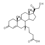 CAS#: 121748-46-7， 3-{[(7alpha,8xi,9xi,14xi)-21-Hydroxy-3,20-Dioxopregn-4-En-7-Yl]Sulfanyl}Propanoic Acid