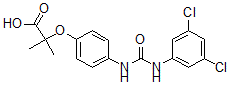 CAS#: 121809-80-1， 2-(4-(3,5-Dichlorophenylureido)phenoxy)-2-methylpropionic acid