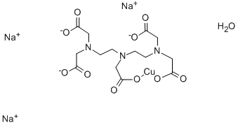 CAS#: 12189-76-3， Diethylenetriamine-pentaacetic acid copper(II) trisodium salt hemihydrate