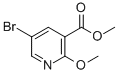 structure of CAS# 122433-41-4, 5-Bromo-2-Methoxy-3-Pyridinecarboxylic Acid Methyl Ester;METHYL 5-BROMO-2-METHOXYNICOTINATE 98%METHYL 5-BROMO-2-METHOXY-3-PYRIDINECARBOXYLATE;3-Pyridinecarboxylic Acid, 5-Bromo-2-Methoxy-, Methyl Ester;Methyl 5-Bromo-2-Methoxypyridine-3-Carboxylate