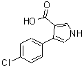 structure of CAS# 122453-98-9, 4-(4-Chlorophenyl)-1H-Pyrrole-3-Carboxylic Acid;4-(4-chlorophenyl)-1H-pyrrole-3-carboxylic acid;4-(4-CHLORO-PHENYL)-1H-PYRROLE-3-CARBOXYLICACID;4-(4-chlorophenyl)pyrrole-3-carboxylic acid