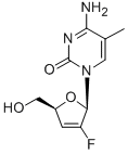 CAS#: 122757-54-4， 3'-Deoxy-2',3'-Didehydro-2'Fluorothymidine