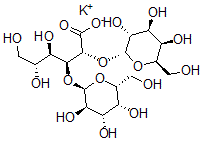 CAS#: 122871-01-6， alpha-D-Galactopyranosyl-(1-6)-alpha-D-galactopyranosyl-(1-6)-D-gluconate monopotassium salt