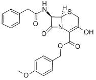 CAS#: 123054-31-9， (6R,7R)-3-Hydroxy-8-Oxo-7-[(Phenylacetyl)Amino]-5-Thia-1-Azabicyclo[4.2.0]Oct-2-Ene-2-carboxylic Acid (4-Methoxyphenyl)Methyl Ester