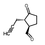 CAS 登录号：123101-00-8， (1R,2S)-3-氧代-2-(2-丙炔-1-基)环戊烷甲醛