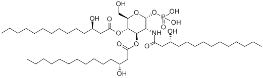 CAS#: 123136-61-8， [(2R,3S,4R,5R,6R)-2-(Hydroxymethyl)-5-[[(3R)-3-Hydroxytetradecanoyl]Amino]-4-[(3R)-3-Hydroxytetradecanoyl]Oxy-6-Phosphonooxyoxan-3-Yl] (3R)-3-Hydroxytetradecanoate