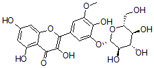 CAS#: 123442-26-2， 3,5,7-Trihydroxy-2-[4-Hydroxy-3-Methoxy-5-[(2S,3R,4S,5S,6R)-3,4,5-Trihydroxy-6-(Hydroxymethyl)Oxan-2-Yl]Oxyphenyl]Chromen-4-One