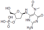 CAS#: 123497-15-4， [(2R,3S,5R)-5-[[2-Amino-5-(Formyl-Methylamino)-6-Oxo-3H-Pyrimidin-4-Yl]Amino]-2-(Hydroxymethyl)Oxolan-3-Yl] Dihydrogen Phosphate