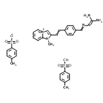 CAS#: 123509-62-6， 2-(2-{4-[(Diaminomethylene)Carbonohydrazonoyl]Phenyl}Vinyl)-1-Methyl-1H-Imidazo[1,2-a]Pyridin-4-Ium 4-Methylbenzenesulfonate - 4-Methylbenzenesulfonic Acid (1:1:1)