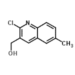 structure of CAS# 123637-97-8, (2-Chloro-6-Methyl-3-Quinolinyl)Methanol;AG-690/40701397;BAS 02562484;ZINC00421635