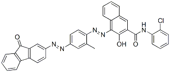 CAS#: 123677-05-4， N-(2-Chlorophenyl)-3-Hydroxy-4-[2-[2-Methyl-4-[2-(9-Oxo-9H-Fluoren-2-Yl)Diazenyl]Phenyl]Diazenyl]-2-Naphthalenecarboxamide