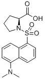 结构式 CAS# 1239-94-7, (2S)-1-(5-二甲基氨基萘-1-基)磺酰基吡咯烷-2-羧酸