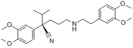CAS#: 123932-43-4， (alphaR)-alpha-[3-[[2-(3,4-Dimethoxyphenyl)Ethyl]Amino]Propyl]-3,4-Dimethoxy-alpha-(1-Methylethyl)-Benzeneacetonitrile