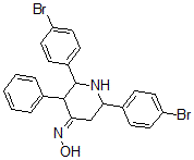 CAS#: 124069-16-5， (NE)-N-[2,6-Bis(4-Bromophenyl)-3-Phenylpiperidin-4-Ylidene]Hydroxylamine