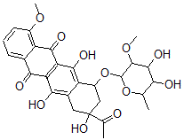 CAS#: 124209-61-6， 9-Acetyl-7-(4,5-Dihydroxy-3-Methoxy-6-Methyloxan-2-Yl)Oxy-6,9,11-Trihydroxy-4-Methoxy-8,10-Dihydro-7H-Tetracene-5,12-Dione