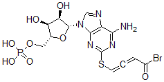CAS#: 124357-33-1， [(2R,3S,4R,5R)-5-[6-Amino-2-(4-Bromo-4-Oxobuta-1,2-Dienyl)Sulfanylpurin-9-Yl]-3,4-Dihydroxyoxolan-2-Yl]Methyl Dihydrogen Phosphate