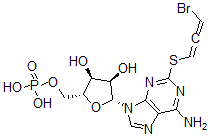 CAS#: 124379-89-1， [(2R,3S,4R,5R)-5-[6-Amino-2-(3-Bromopropa-1,2-Dienylsulfanyl)Purin-9-Yl]-3,4-Dihydroxyoxolan-2-Yl]Methyl Dihydrogen Phosphate