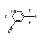 结构式 CAS# 124432-69-5, 2-氧代-5-(三氟甲基)-1,2-二氢-3-吡啶甲腈