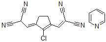 CAS 登录号：124522-11-8， (2-氯-3-(2,2-二氰基乙烯基)-2-环戊烯-1-亚基)-2,2-二氰基乙烷吡啶鎓盐