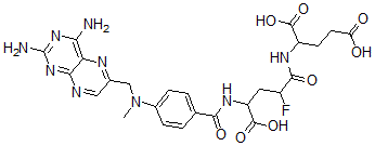CAS#: 124716-15-0， 2-[[4-[[4-[(2,4-Diaminopteridin-6-Yl)Methyl-Methylamino]Benzoyl]Amino]-2-Fluoro-5-Hydroxy-5-Oxopentanoyl]Amino]Pentanedioic Acid
