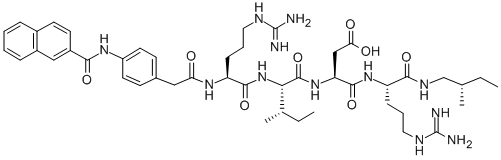 CAS#: 124833-45-0， (S)-N2-((4-((2-Naphthalenylcarbonyl)amino)phenyl)acetyl)-L-arginyl-L-isoleucyl-L-alpha-aspartyl-N-(2-methylbutyl)-L-argininamide