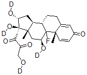 CAS#: 124979-27-7， 3-Deuteriooxy-1-[(8S,10S,11S,13S,14S,16R,17R)-11,16,17-Trideuteriooxy-9-Fluoro-10,13-Dimethyl-3-Oxo-6,7,8,11,12,14,15,16-Octahydrocyclopenta[a]Phenanthren-17-Yl]Propane-1,2-Dione