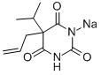 CAS 登录号:125-88-2, 4,6-二氧代-5-丙-2-基-5-丙-2-烯基-1H-嘧啶-2-醇钠