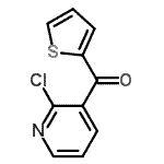 structure of CAS# 125035-34-9, (2-Chloro-3-Pyridinyl)(2-Thienyl)Methanone;2-Chloro-3-(2-thenoyl)pyridine