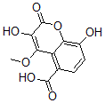 CAS#: 125124-66-5， 3,8-Dihydroxy-4-Methoxy-2-Oxochromene-5-Carboxylic Acid
