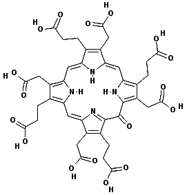 CAS#: 125219-57-0， 3,8,13,18-Tetrakis(Carboxymethyl)-5-Hydroxy-21H,23H-Porphine-2,7,12,17-Tetrapropanoic Acid