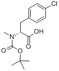 structure of CAS# 125324-00-7, 4-Chloro-N-[(1,1-Dimethylethoxy)Carbonyl]-N-Methyl-D-Phenylalanine;N-ALPHA-T-BUTOXYCARBONYL-N-ALPHA-METHYL-P-CHLORO-D-PHENYLALANINE;BOC-N-ALPHA-METHYL-4-CHLORO-D-PHENYLALANINE;N-BOC-N-METHYL-D-4-CHLOROPHENYLALANINE