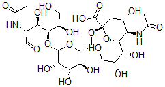 CAS#: 125366-24-7， (2R,4S,5R,6R)-5-Acetamido-2-[[(2R,3S,4S,5S,6S)-6-[(2R,3S,4R,5R)-5-Acetamido-1,2,4-Trihydroxy-6-Oxohexan-3-Yl]Oxy-3,4,5-Trihydroxyoxan-2-Yl]Methoxy]-4-Hydroxy-6-[(1R,2R)-1,2,3-Trihydroxypropyl]Oxane-2-Carboxylic Acid