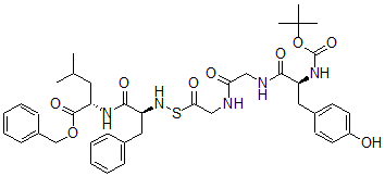 CAS#: 125482-08-8， tert-Butyloxycarbonyltyrosyl-glycyl-glycyl-phenylalanyl-psi(thioamide)leucyl benzyl ester