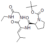 CAS#: 125768-10-7， Tert-Butyl (2S)-2-[[(Z)-1-[(2-Ethylamino-2-Oxoethyl)Amino]-4-Methyl-1-Oxopent-2-En-2-Yl]Carbamoyl]Pyrrolidine-1-Carboxylate