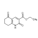 structure of CAS# 125885-50-9, Ethyl 2,5-Dioxo-1,2,5,6,7,8-Hexahydro-3-Quinolinecarboxylate;ethyl 2,5-dioxo-1,2,5,6,7,8-hexahydro-3-quinolinecarboxylate;ethyl 2,5-dioxo-1,2,5,6,7,8-hexahydroquinoline-3-carboxylate;ethyl 2,5-dioxo-1,6,7,8-tetrahydroquinoline-3-carboxylate