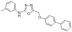 CAS#: 126006-83-5， N-(3-Methylphenyl)-5-[(4-Phenylphenoxy)Methyl]-1,3,4-Oxadiazol-2-Amine
