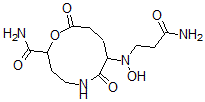 CAS#: 126077-91-6， N-Hydroxy-N-(2-carbamoylethyl)glutamyl-4-amino-2-hydroxybutyric acid amide lactone
