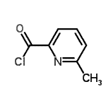 structure of CAS# 126125-54-0, 6-Methyl-2-Pyridinecarbonyl Chloride;6-methylpicolinoyl chloride